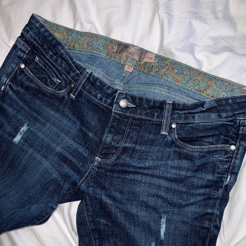 Paige Maternity Jeans Jimmy Jimmy Distressed Straight size 30